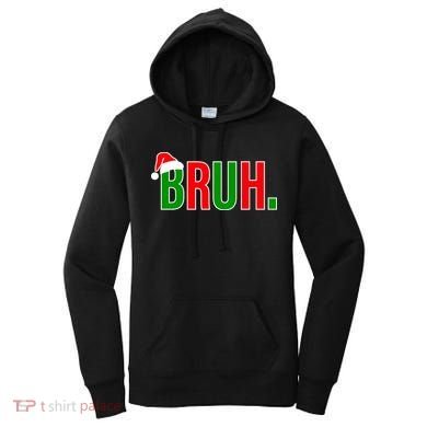 Bruh. Colorful Funny Christmas Women's Hoodie