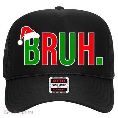 Bruh. Colorful Funny Christmas Hat