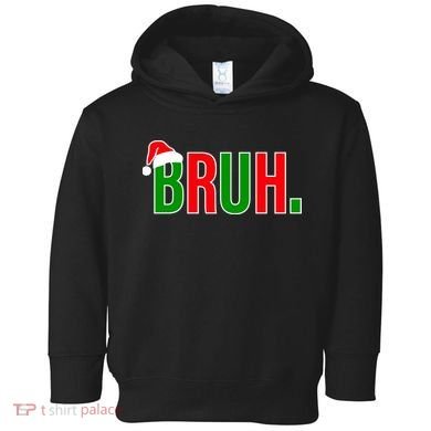 Bruh. Colorful Funny Christmas Toddler Hoodie