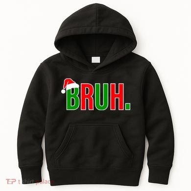 Bruh. Colorful Funny Christmas Kids Hoodie