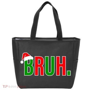 Bruh. Colorful Funny Christmas Tote Bag