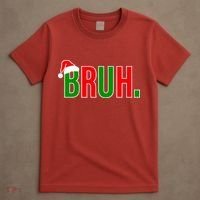 Bruh. Colorful Funny Christmas T-Shirt thumb 4