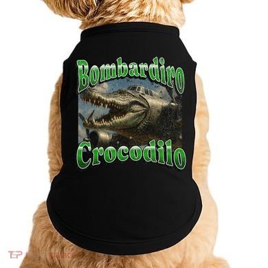Bombadiro Crocodilo Funny Italian Brainrot Meme Graphic Doggie Tank