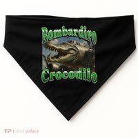 Bombadiro Crocodilo Funny Italian Brainrot Meme Graphic USA-Made Doggie Bandana thumb 0