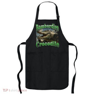 Bombadiro Crocodilo Funny Italian Brainrot Meme Graphic Apron