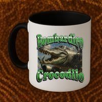 Bombadiro Crocodilo Funny Italian Brainrot Meme Graphic Coffee Mug thumb 2
