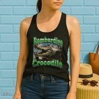 Bombadiro Crocodilo Funny Italian Brainrot Meme Graphic Women's Tank Top thumb 2