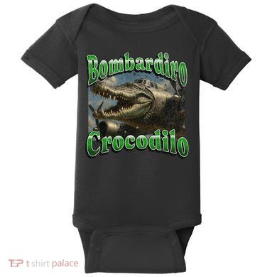 Bombadiro Crocodilo Funny Italian Brainrot Meme Graphic Baby Bodysuit