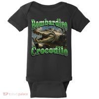 Bombadiro Crocodilo Funny Italian Brainrot Meme Graphic Baby Bodysuit thumb 0