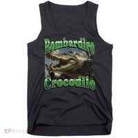 Bombadiro Crocodilo Funny Italian Brainrot Meme Graphic Tank Top thumb 0