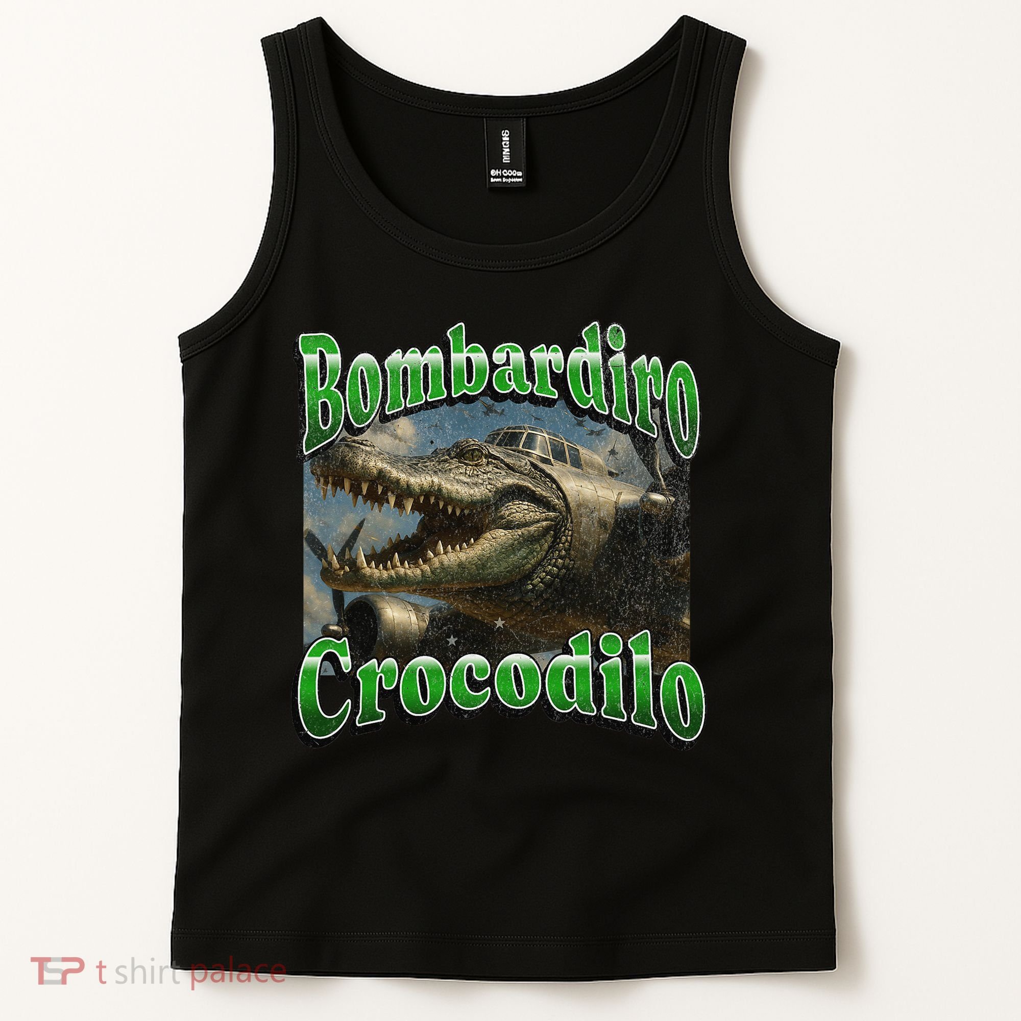 Bombadiro Crocodilo Funny Italian Brainrot Meme Graphic Tank Top