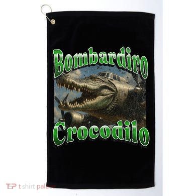 Bombadiro Crocodilo Funny Italian Brainrot Meme Graphic Golf Towel