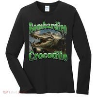 Bombadiro Crocodilo Funny Italian Brainrot Meme Graphic Women's Long Sleeve Shirt thumb 0