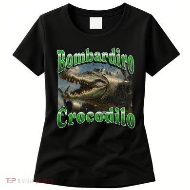 Bombadiro Crocodilo Funny Italian Brainrot Meme Graphic Women's T-Shirt