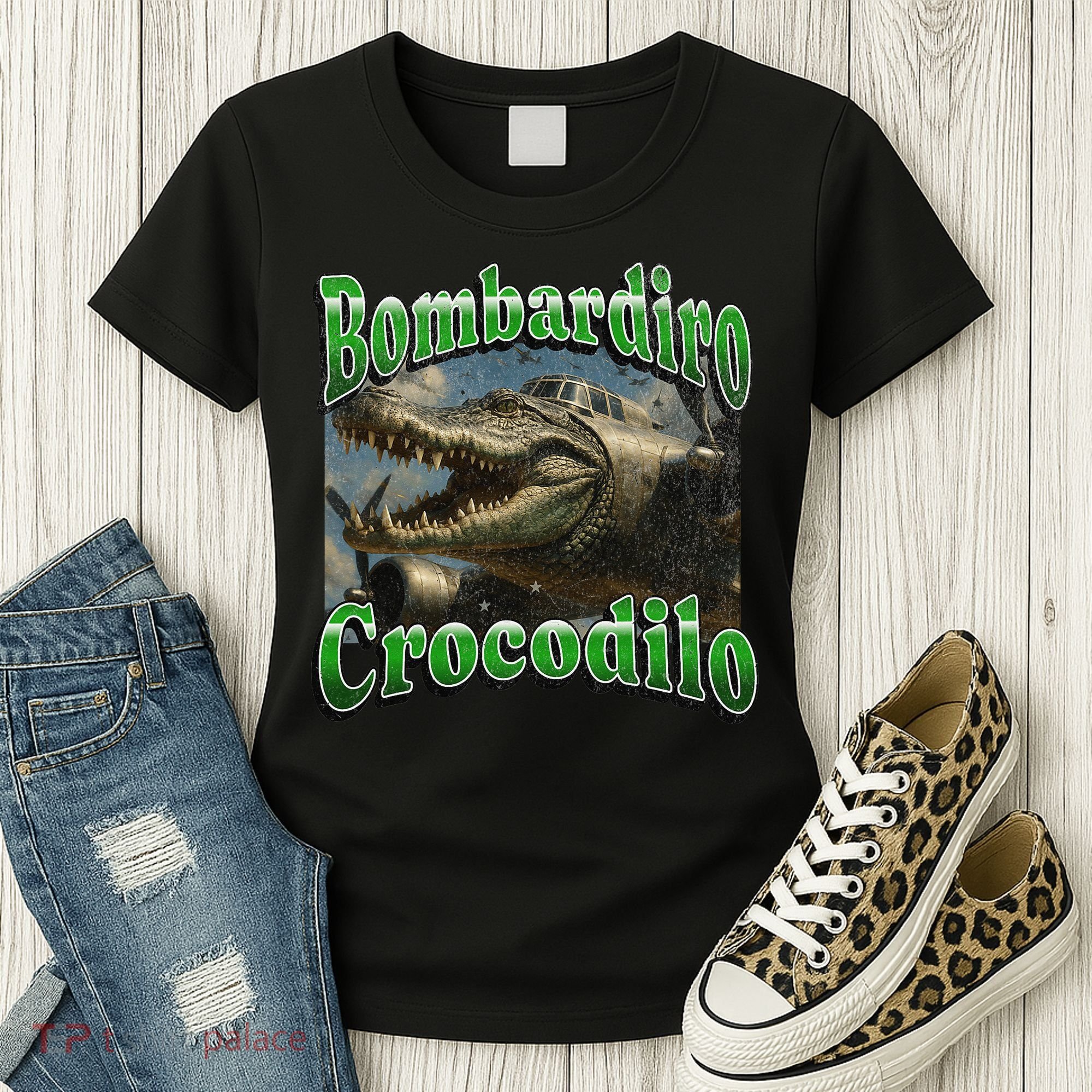 Bombadiro Crocodilo Funny Italian Brainrot Meme Graphic Women's T-Shirt
