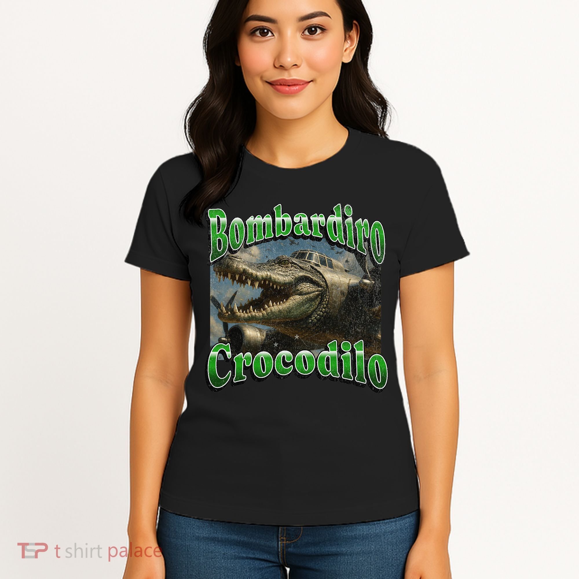 Bombadiro Crocodilo Funny Italian Brainrot Meme Graphic Women's T-Shirt