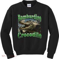 Bombadiro Crocodilo Funny Italian Brainrot Meme Graphic Kids Sweatshirt thumb 0