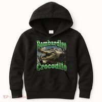 Bombadiro Crocodilo Funny Italian Brainrot Meme Graphic Kids Hoodie thumb 0