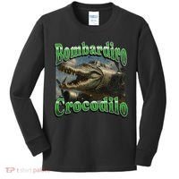 Bombadiro Crocodilo Funny Italian Brainrot Meme Graphic Kids Long Sleeve Shirt thumb 0