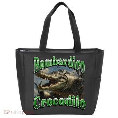 Bombadiro Crocodilo Funny Italian Brainrot Meme Graphic Tote Bag