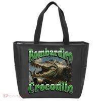Bombadiro Crocodilo Funny Italian Brainrot Meme Graphic Tote Bag thumb 0