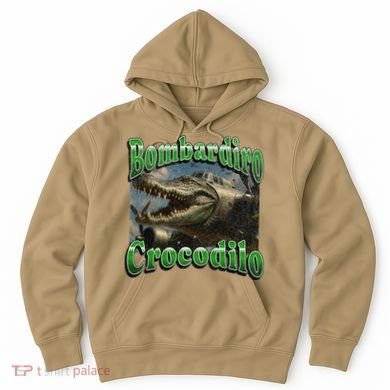 Bombadiro Crocodilo Funny Italian Brainrot Meme Graphic Hoodie