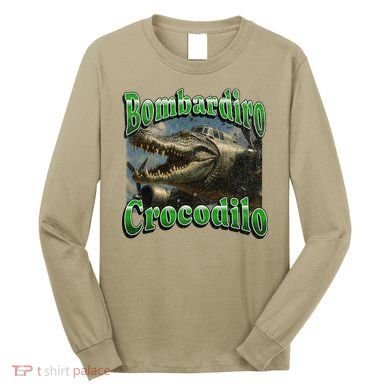 Bombadiro Crocodilo Funny Italian Brainrot Meme Graphic Long Sleeve Shirt