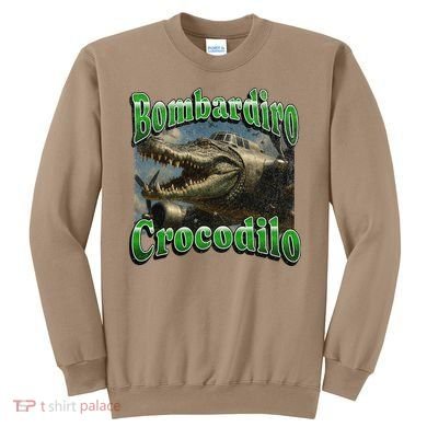 Bombadiro Crocodilo Funny Italian Brainrot Meme Graphic Sweatshirt