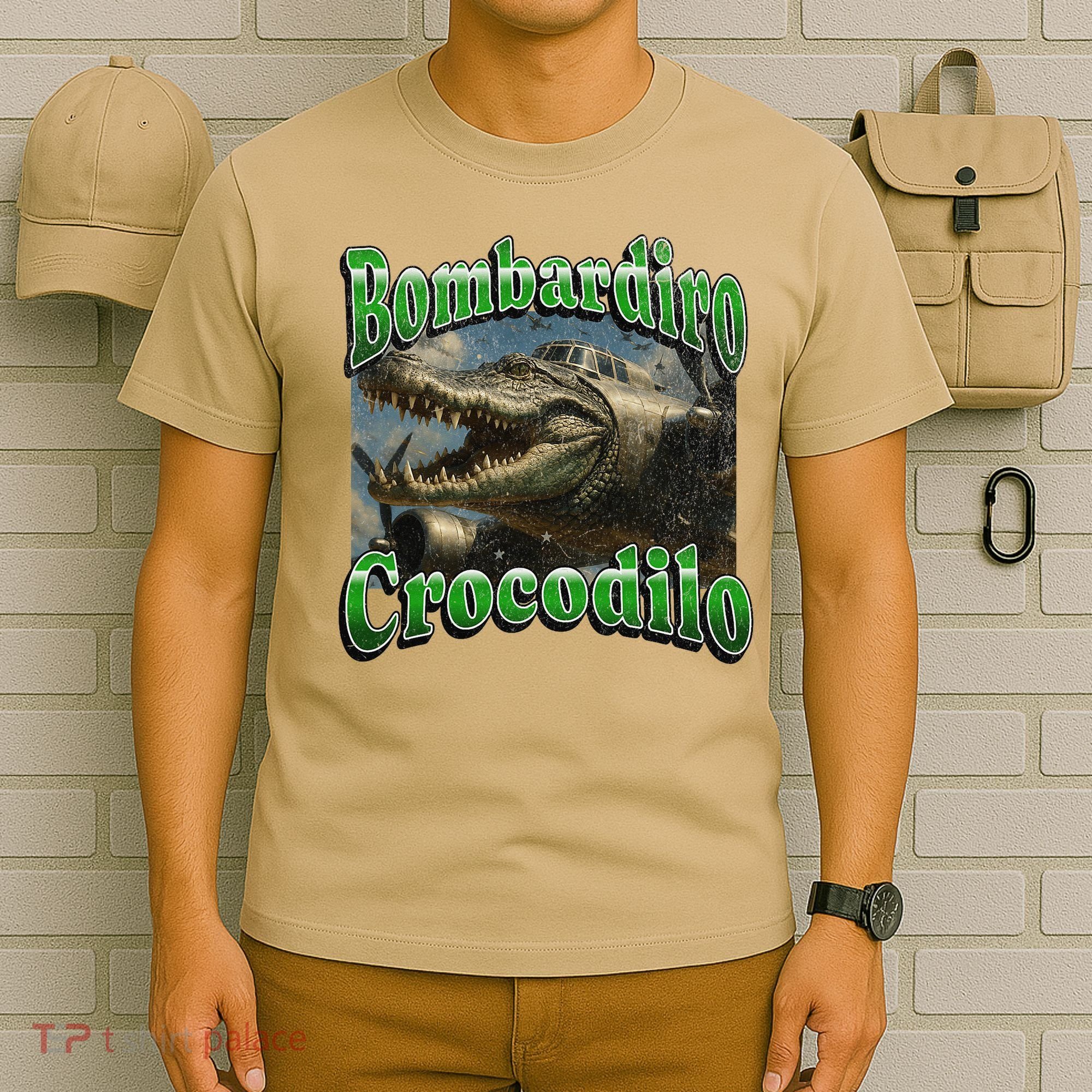 Bombadiro Crocodilo Funny Italian Brainrot Meme Graphic T-Shirt