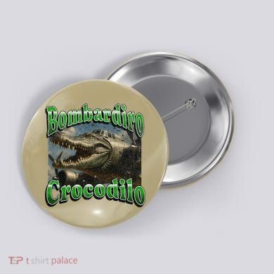 Bombadiro Crocodilo Funny Italian Brainrot Meme Graphic Button