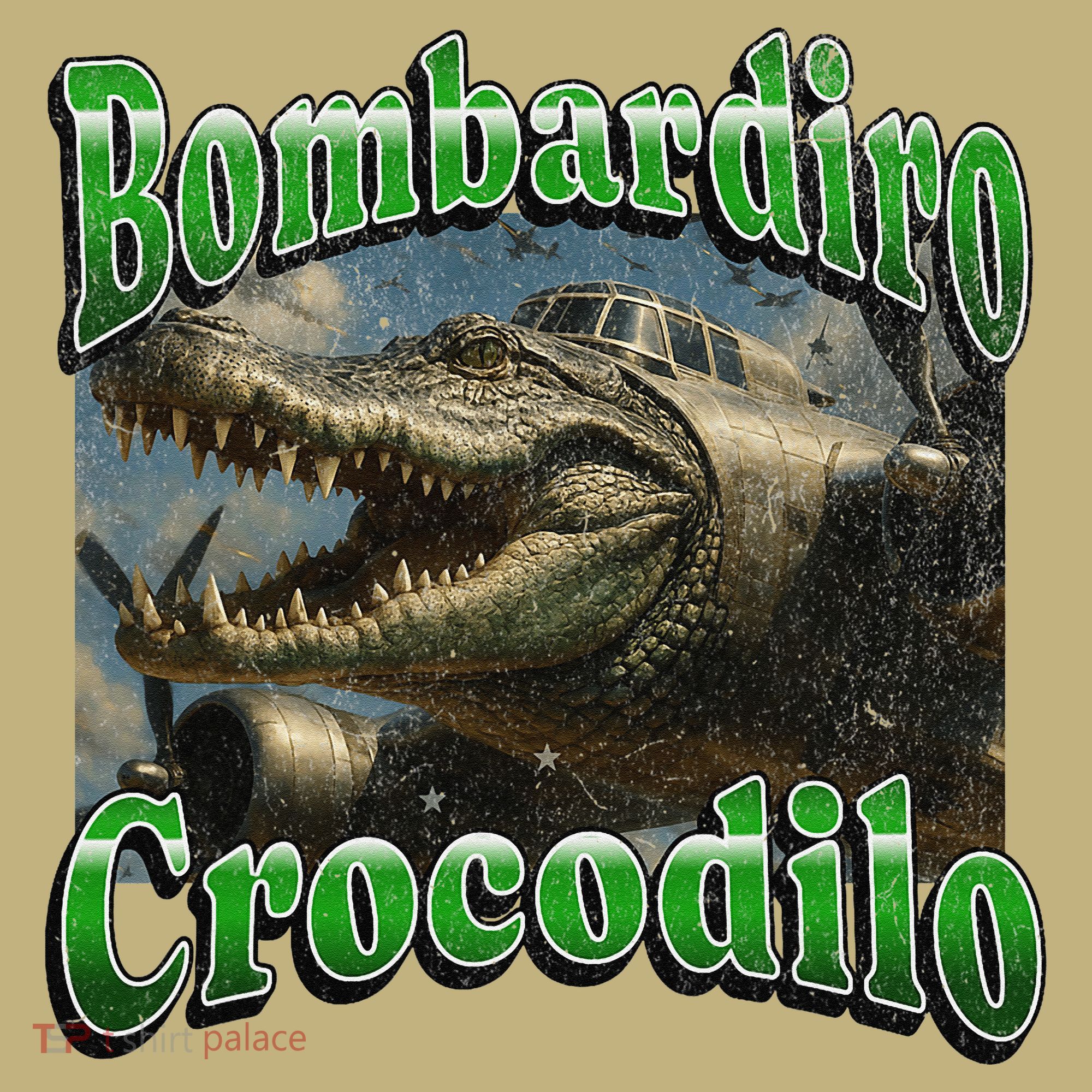 Bombadiro Crocodilo Funny Italian Brainrot Meme Graphic Button