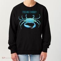 Blue Crab Feeling Crabby Ocean Life Women's Sweatshirt thumb 0