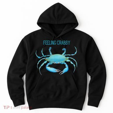 Blue Crab Feeling Crabby Ocean Life Hoodie