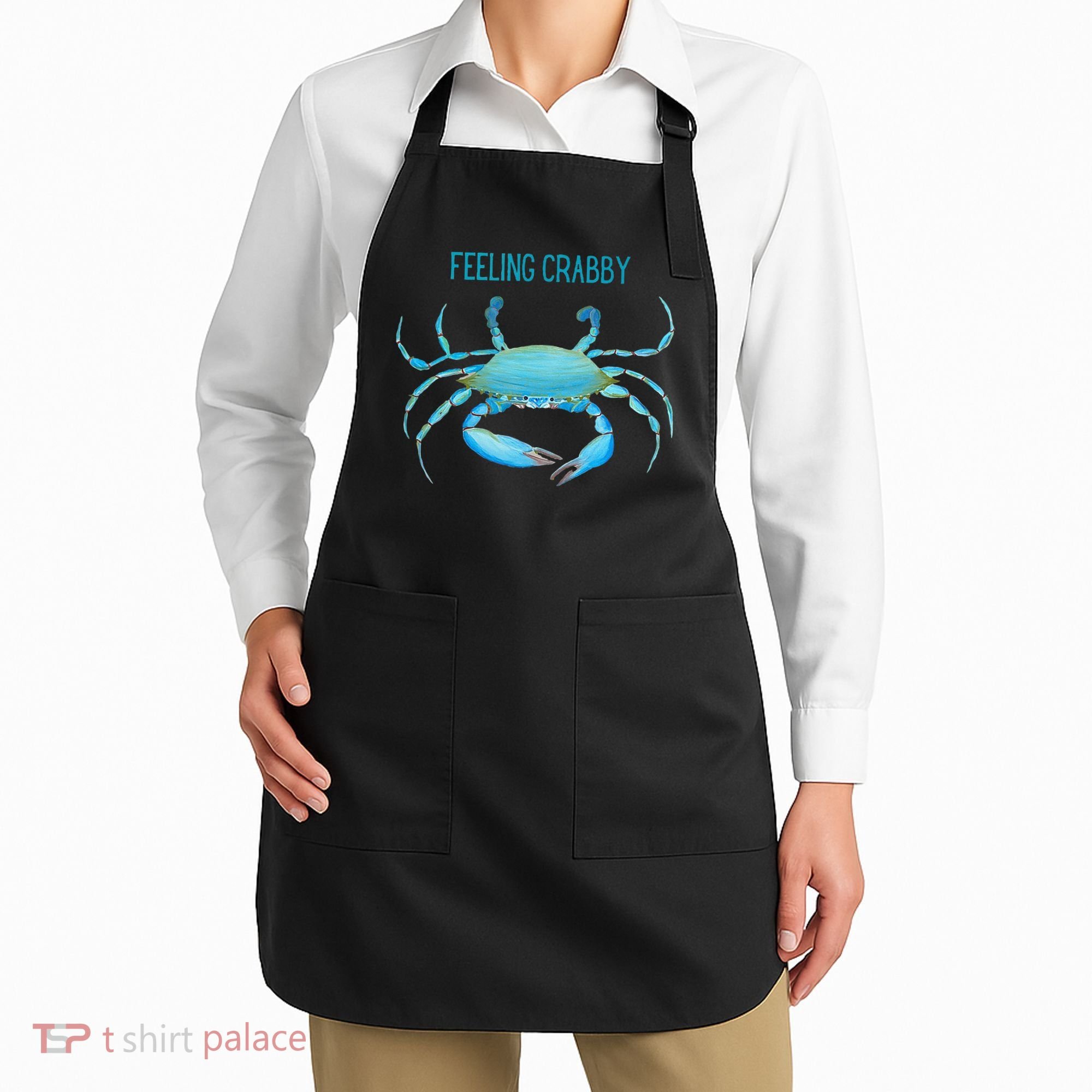 Blue Crab Feeling Crabby Ocean Life Apron