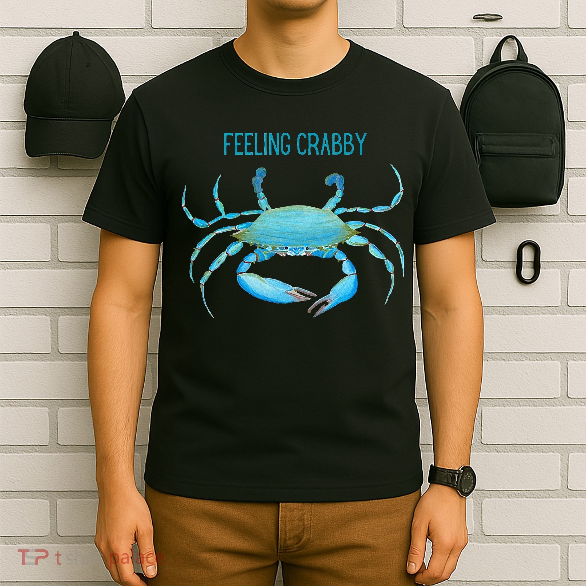Blue Crab Feeling Crabby Ocean Life T-Shirt