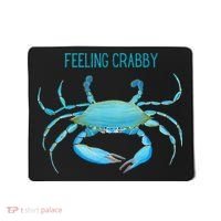 Blue Crab Feeling Crabby Ocean Life Mousepad thumb 0