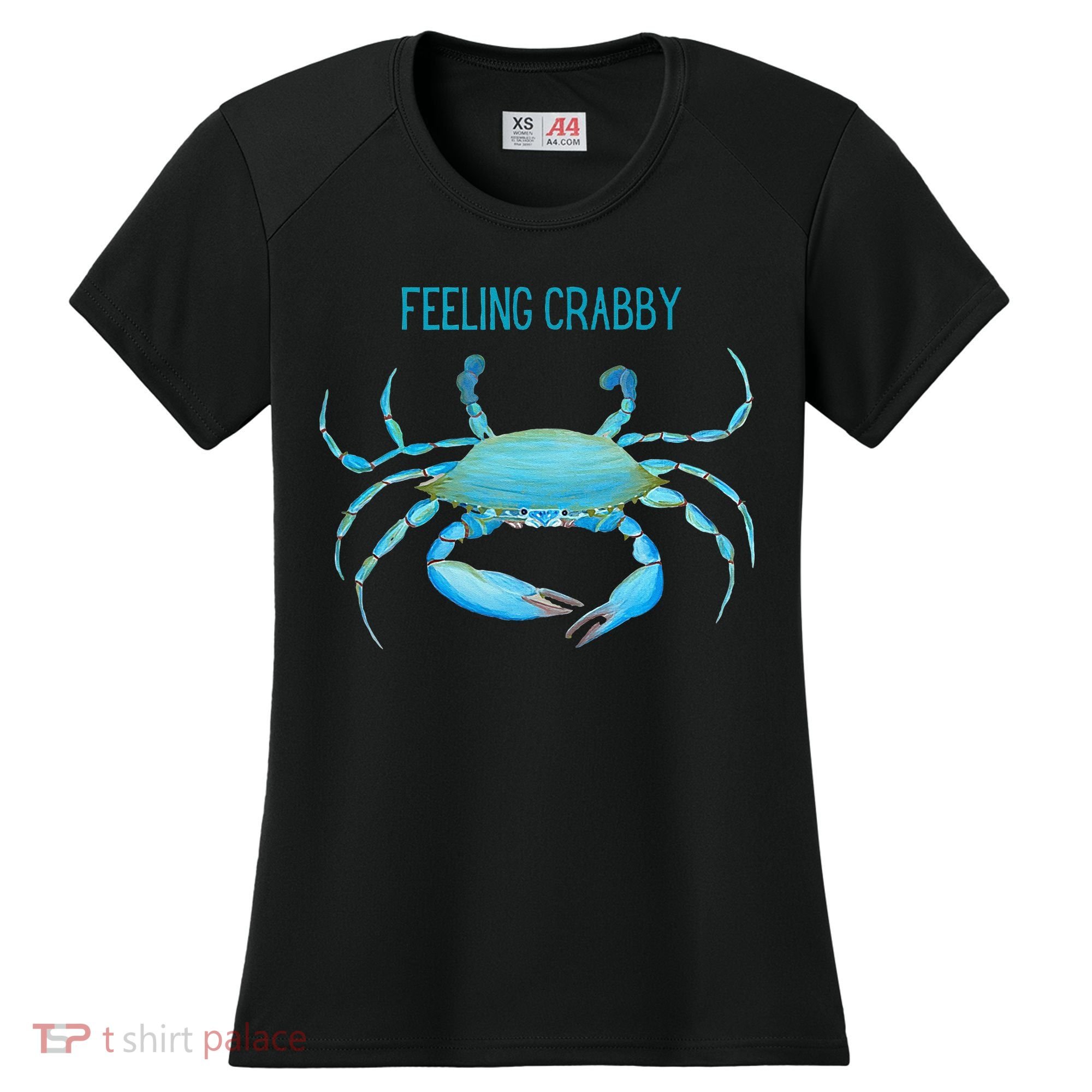 Blue Crab Feeling Crabby Ocean Life Women's Cooling Performance Crew T-Shirt