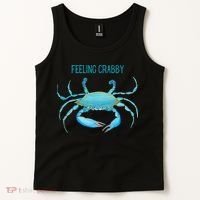 Blue Crab Feeling Crabby Ocean Life Tank Top thumb 2
