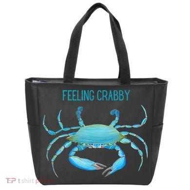 Blue Crab Feeling Crabby Ocean Life Tote Bag