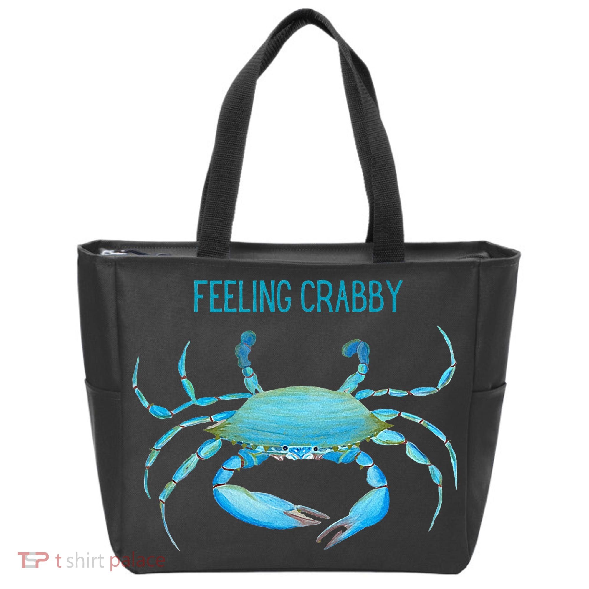 Blue Crab Feeling Crabby Ocean Life Tote Bag