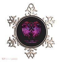 Breast Cancer Faith Hope Love Wings Great Gift Awareness (Back) Funny Gift Ornament thumb 0