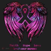 Breast Cancer Faith Hope Love Wings Great Gift Awareness (Back) Funny Gift Hat thumb 2