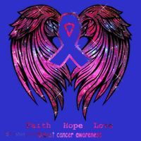 Breast Cancer Faith Hope Love Wings Great Gift Awareness (Back) Funny Gift Mousepad thumb 1