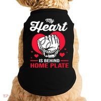 Baseball Catcher For Mom My Heart Is Behind Home Plate Funny Gift Doggie Tank thumb 0