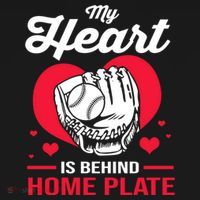 Baseball Catcher For Mom My Heart Is Behind Home Plate Funny Gift Women's Hoodie thumb 2