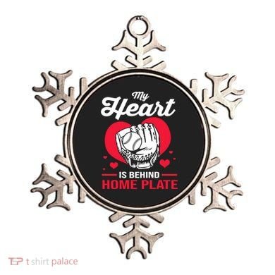 Baseball Catcher For Mom My Heart Is Behind Home Plate Funny Gift Ornament