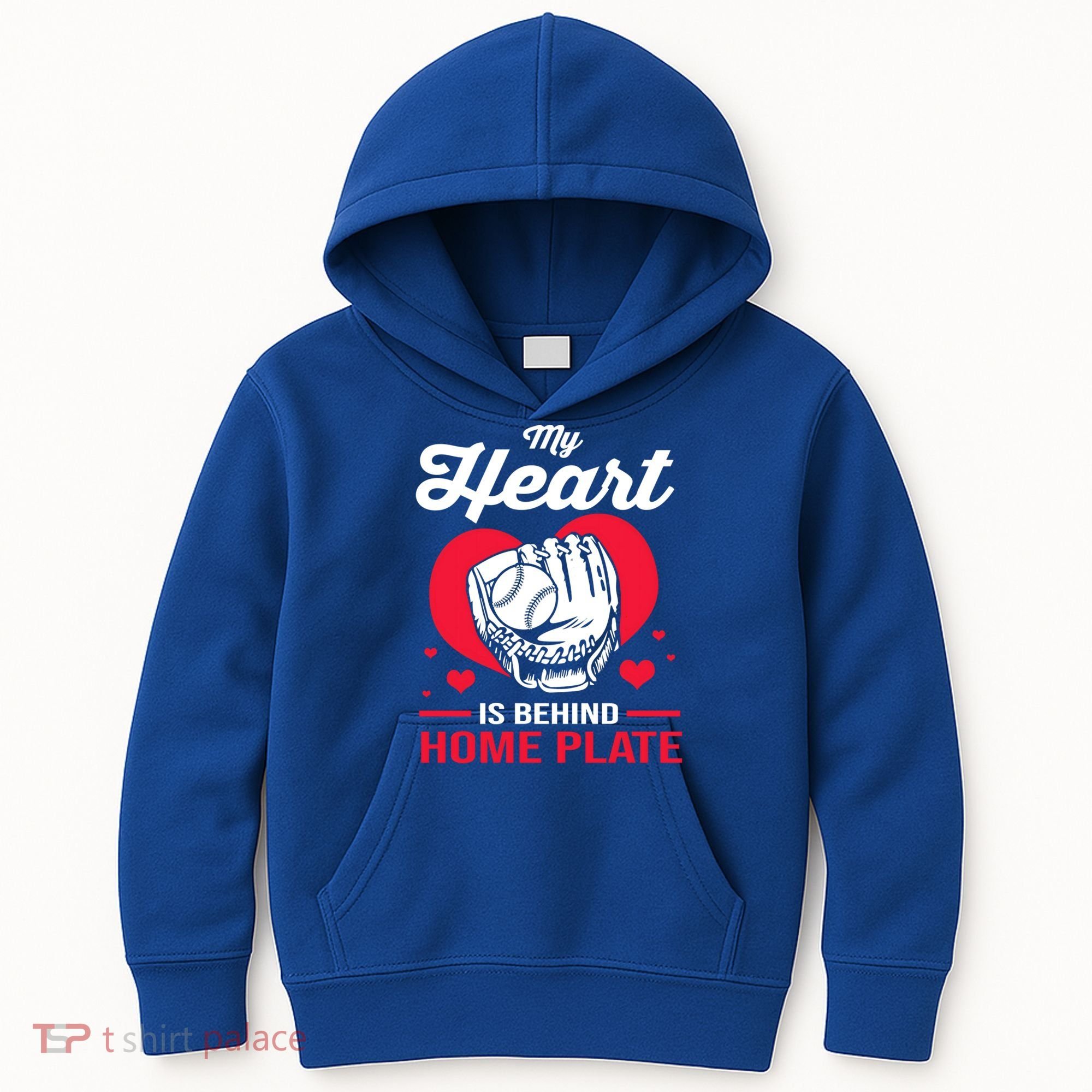 Baseball Catcher For Mom My Heart Is Behind Home Plate Funny Gift Kids Hoodie