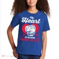 Baseball Catcher For Mom My Heart Is Behind Home Plate Funny Gift Kids T-Shirt thumb 2