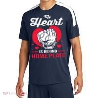 Baseball Catcher For Mom My Heart Is Behind Home Plate Funny Gift Sport-Tek Competitor United Soccer Jersey thumb 0