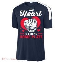 Baseball Catcher For Mom My Heart Is Behind Home Plate Funny Gift Sport-Tek Competitor United Soccer Jersey thumb 2